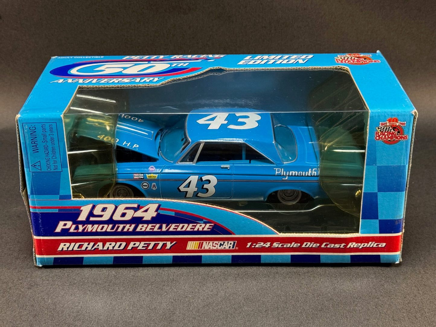 1999 Racing Champions 1:24 NASCAR Petty Racing 1964 Plymouth Belvedere, Blue