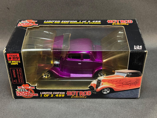 1999 Racing Champions 1:24 Hot Rod Collectibles #119 '33 Willys Coupe, Purple