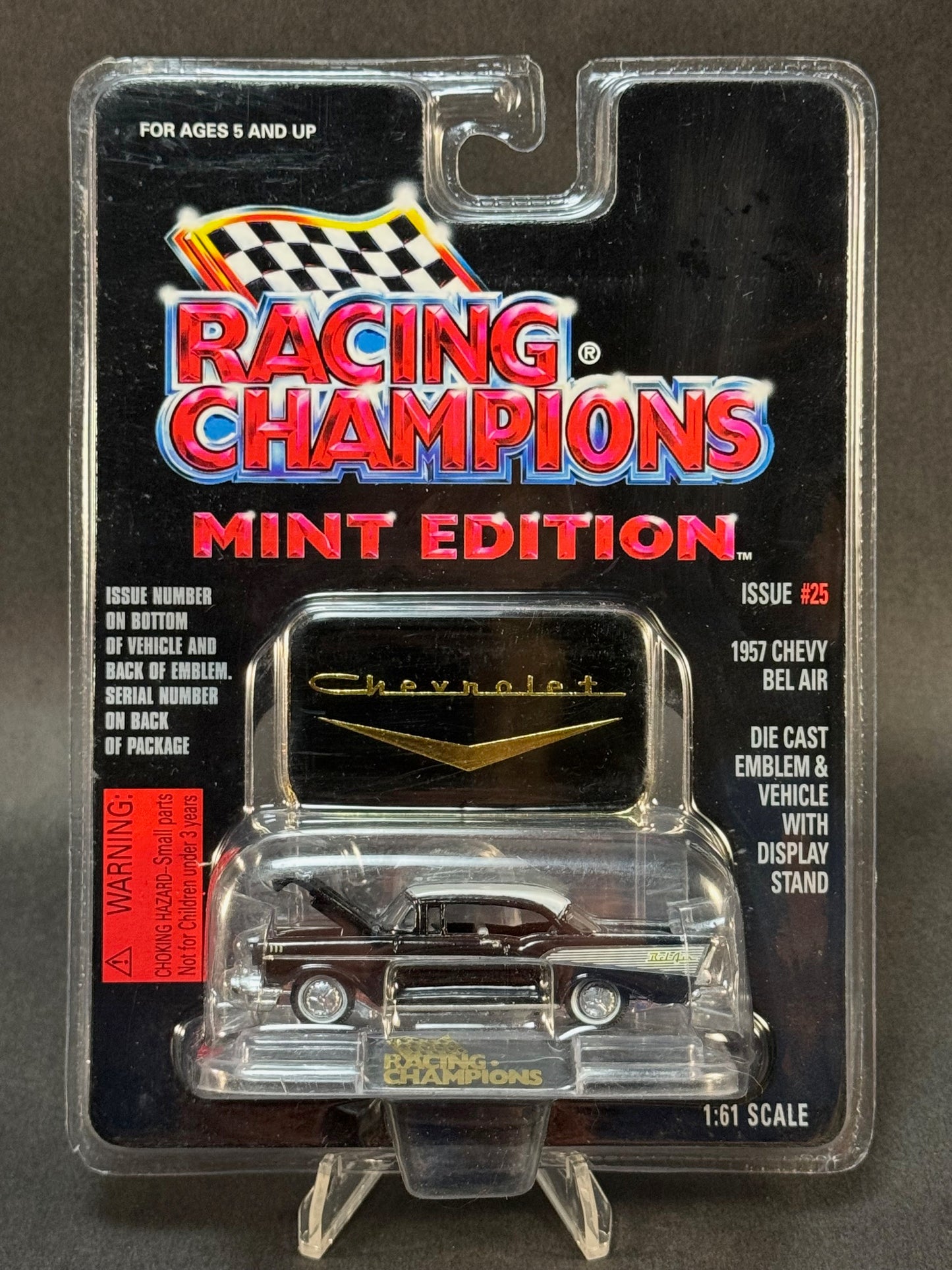 1996 Racing Champions MINT Edition Issue #25 1957 Chevy Bel Air, Black