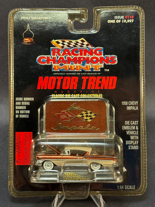 1997 Racing Champions MINT Motor Trend #118 1958 Chevy Impala, Copper