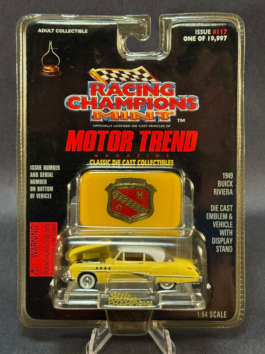 1997 Racing Champions MINT Motor Trend Issue #117 1949 Buick Riviera, Yellow