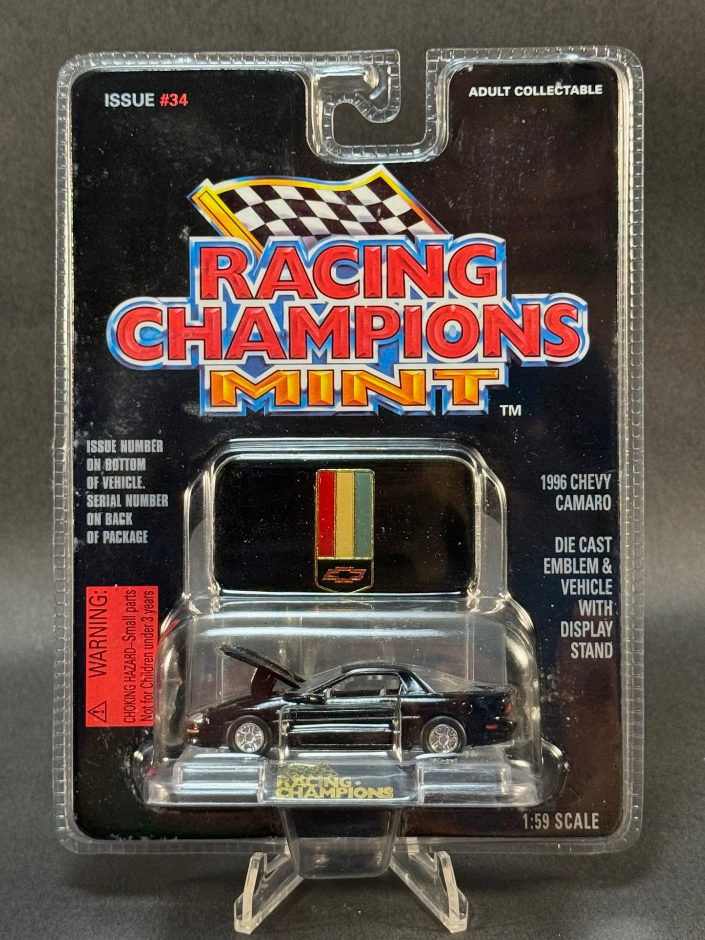 1996 Racing Champions MINT Edition Issue #34 1996 Chevy Camaro, Black