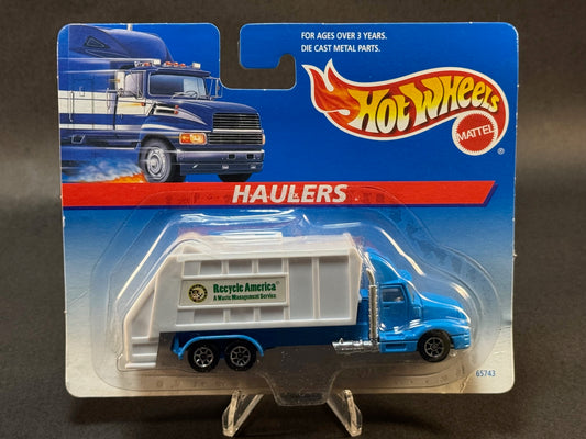 1996 Hot Wheels Haulers Recycle America Truck, Blue