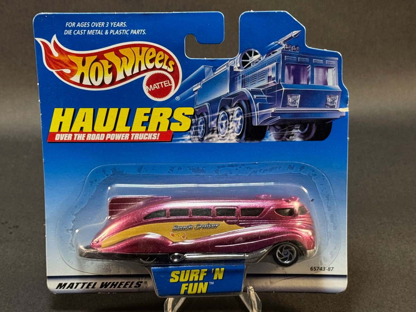 2000 Hot Wheels Haulers Surf 'N Fun Beach Cruiser, Purple