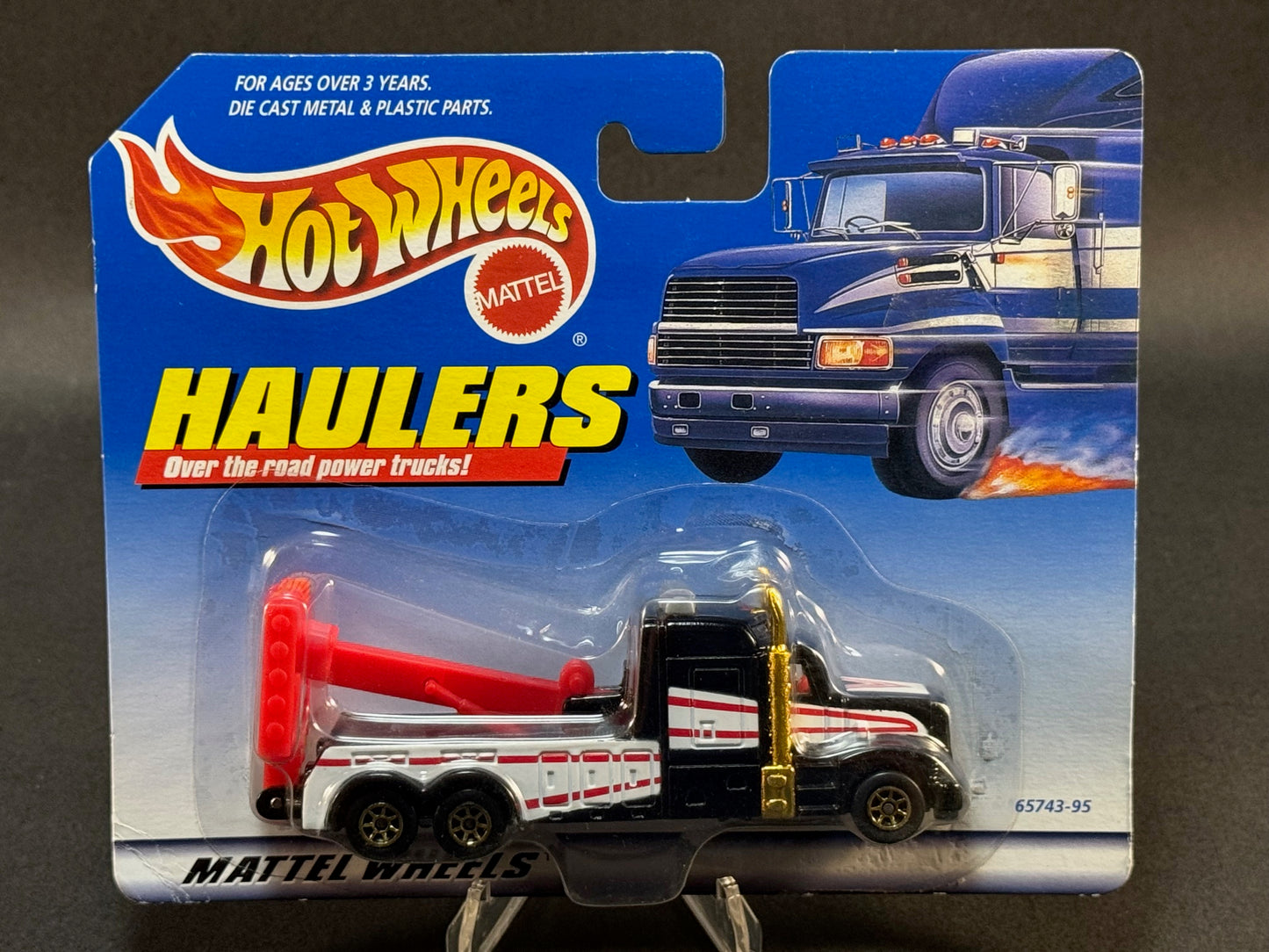 1998 Hot Wheels Haulers Tow Truck, Black