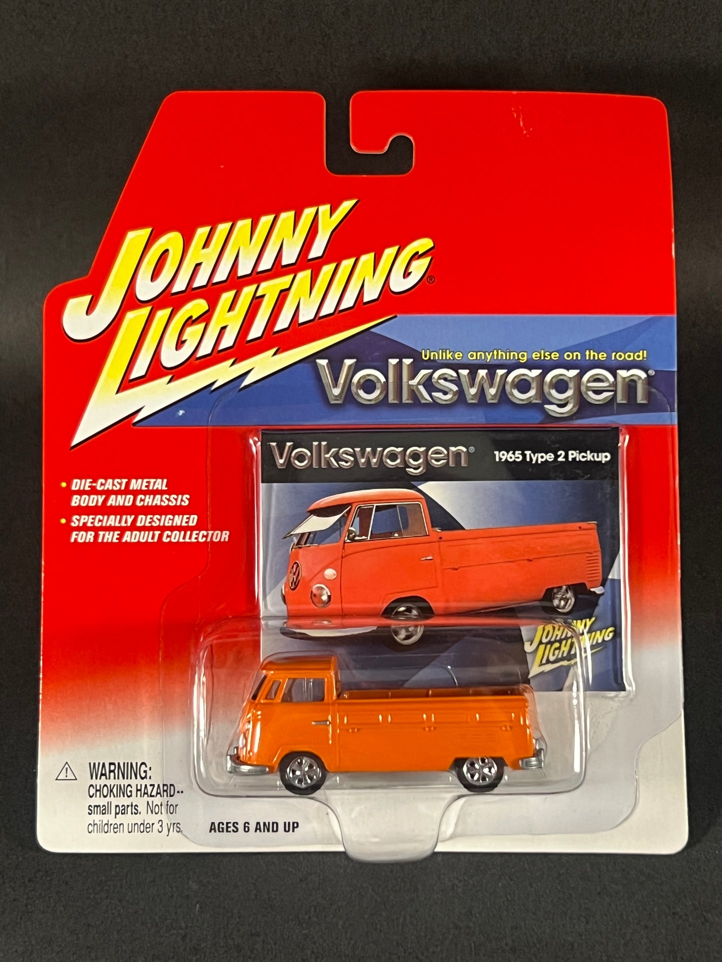 Johnny Lightning 2002 Volkswagen Series 1965 Type 2 Pickup, Orange