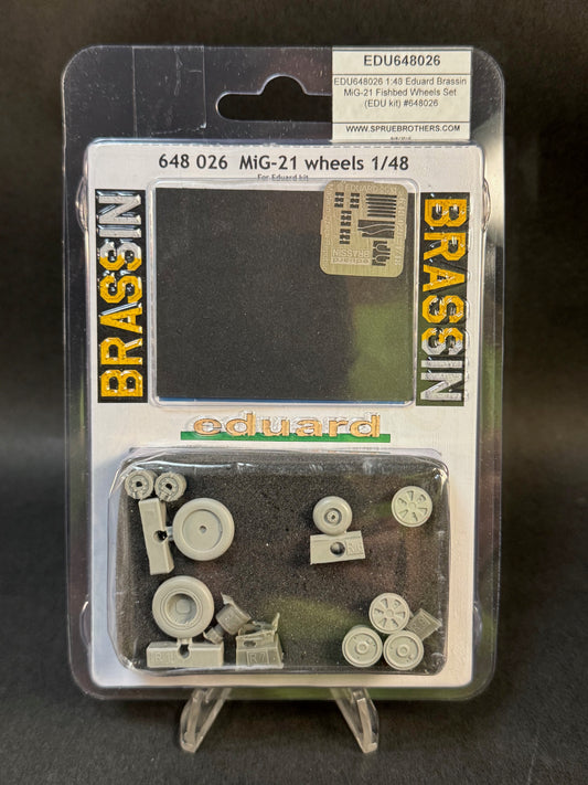 2011 Eduard Brassin 648 026 1:48 Scale MiG-21 Fishbed Wheels Set for Eduard Kit
