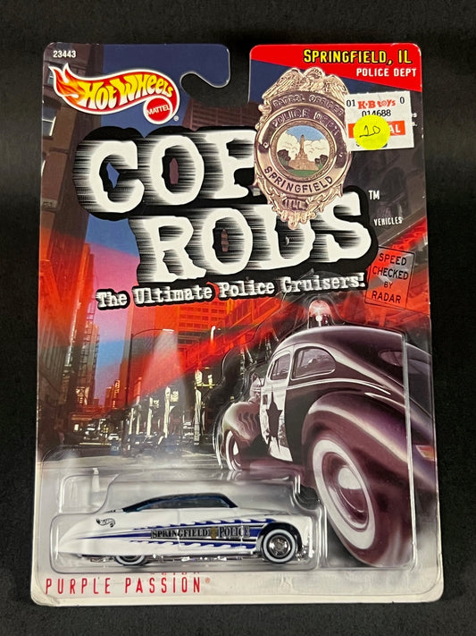 Hot Wheels 1999 Cop Rods Springfield, IL Police Purple Passion