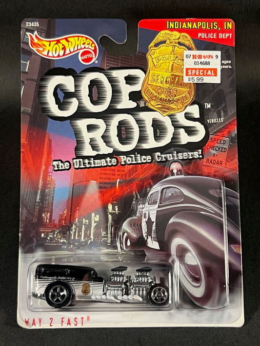 Hot Wheels 1999 Cop Rods Indianapolis, IN Police Way 2 Fast