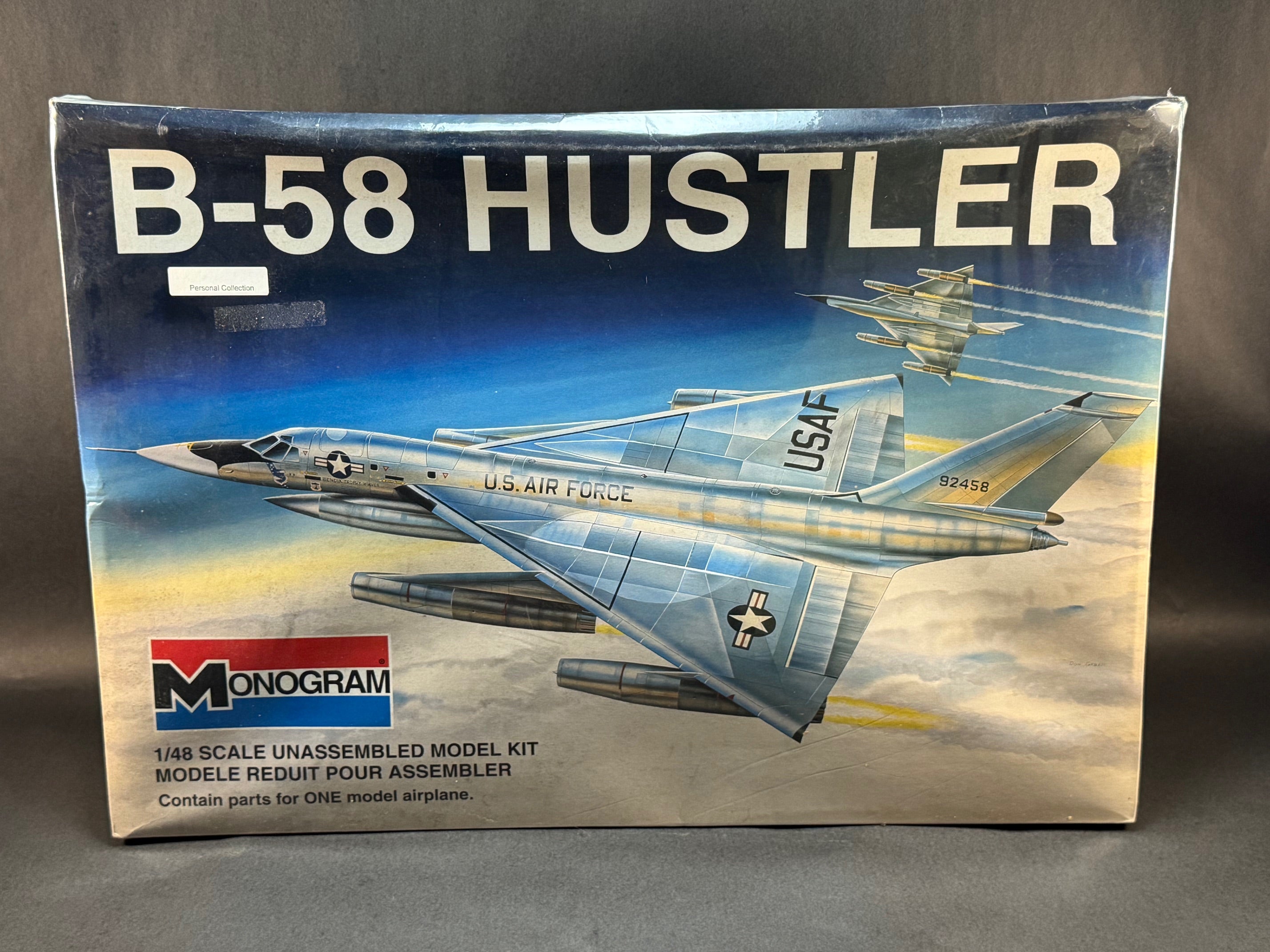Monogram Mod 5813 1985 Monogram Model Kit 85-5704 1:48 Scale B-58 Hustler – Plutonium Garage