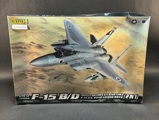 GWH Model Kit L4815 1:48 Scale F-15B/D Israeli Air Force & US Air Force