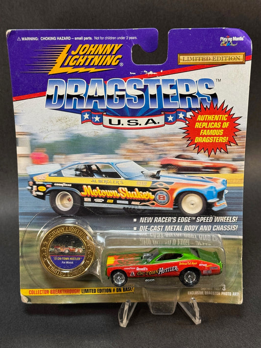 1995 Johnny Lightning Dragsters USA Series 3 '72 Chi-Town Hustler, Green and Red