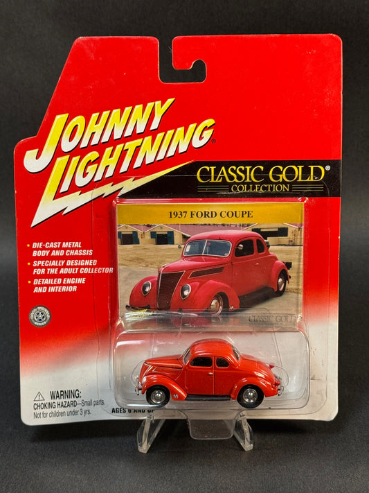 2003 Johnny Lightning Classic Gold 1937 Ford Coupe, Red