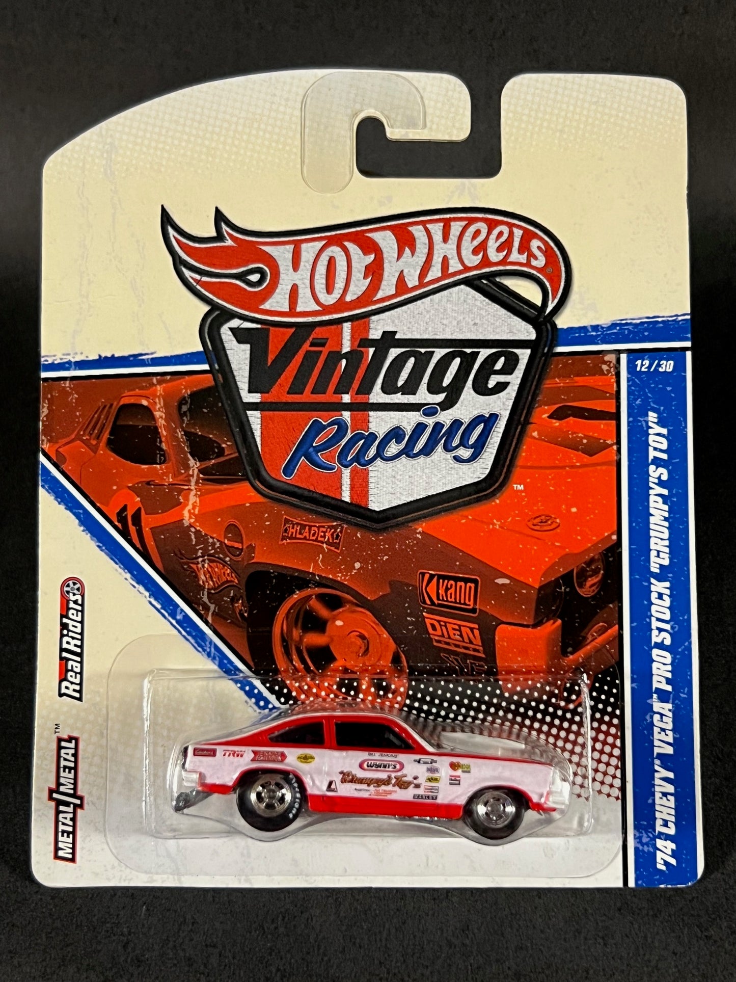 Hot Wheels 2010 Vintage Racing #12 '74 Chevy Vega Pro Stock "Grumpy's Toy"