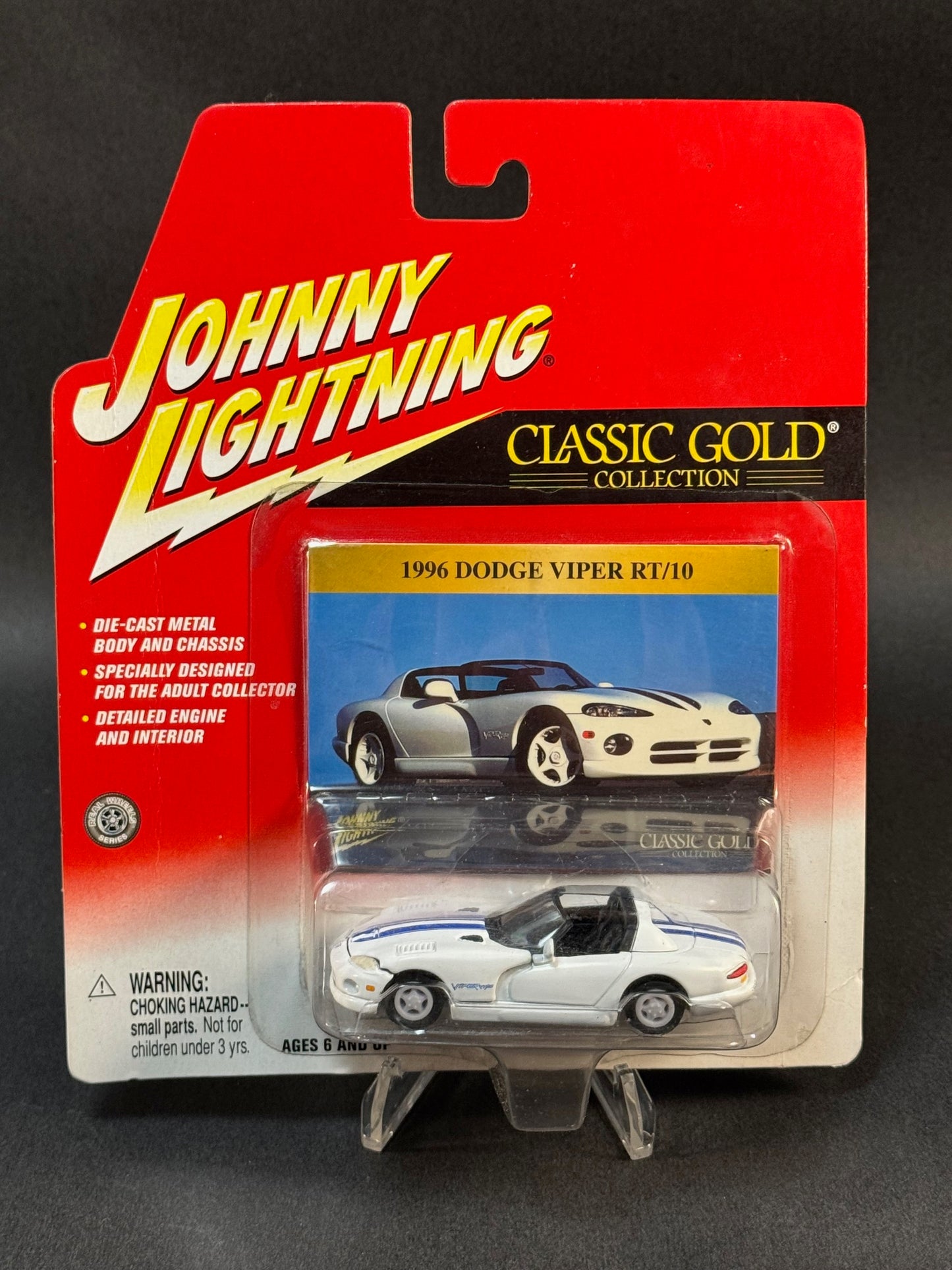 2002 Johnny Lightning Classic Gold 1996 Dodge Viper RT/10, White