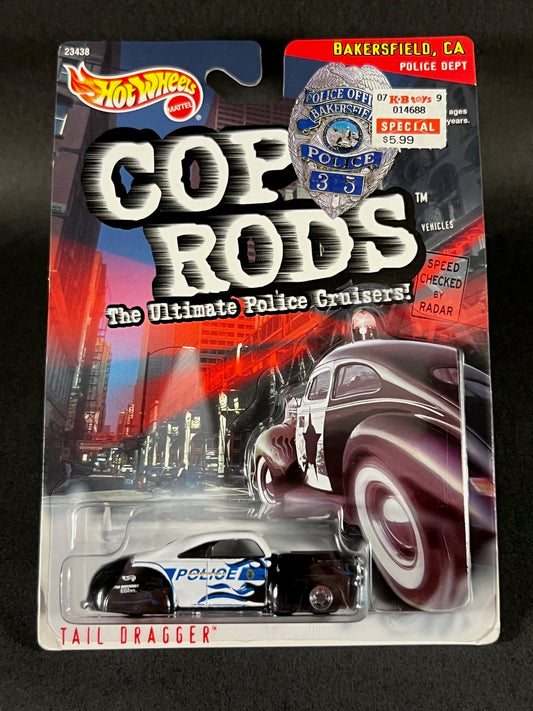 Hot Wheels 1999 Cop Rods Bakersfield, California Police Tail Dragger