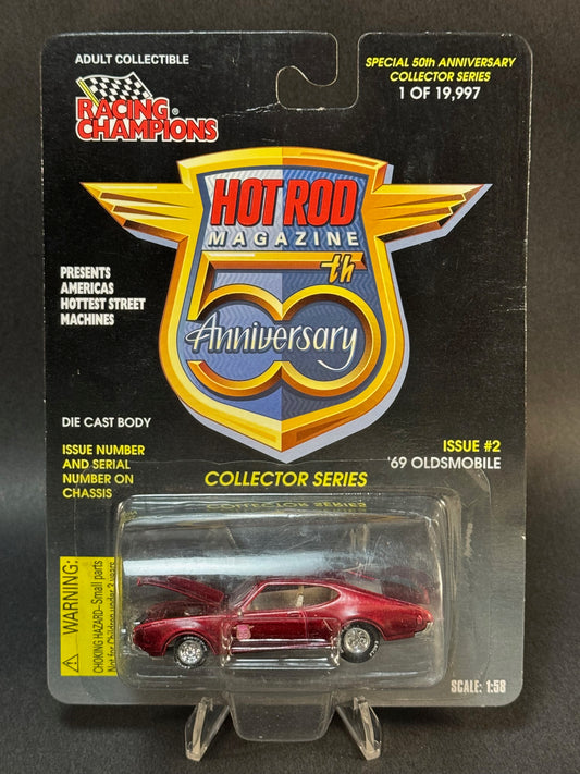 1997 Racing Champions Hot Rod Magazine 50th Anniversary Issue 2 '69 Oldsmobile, Red