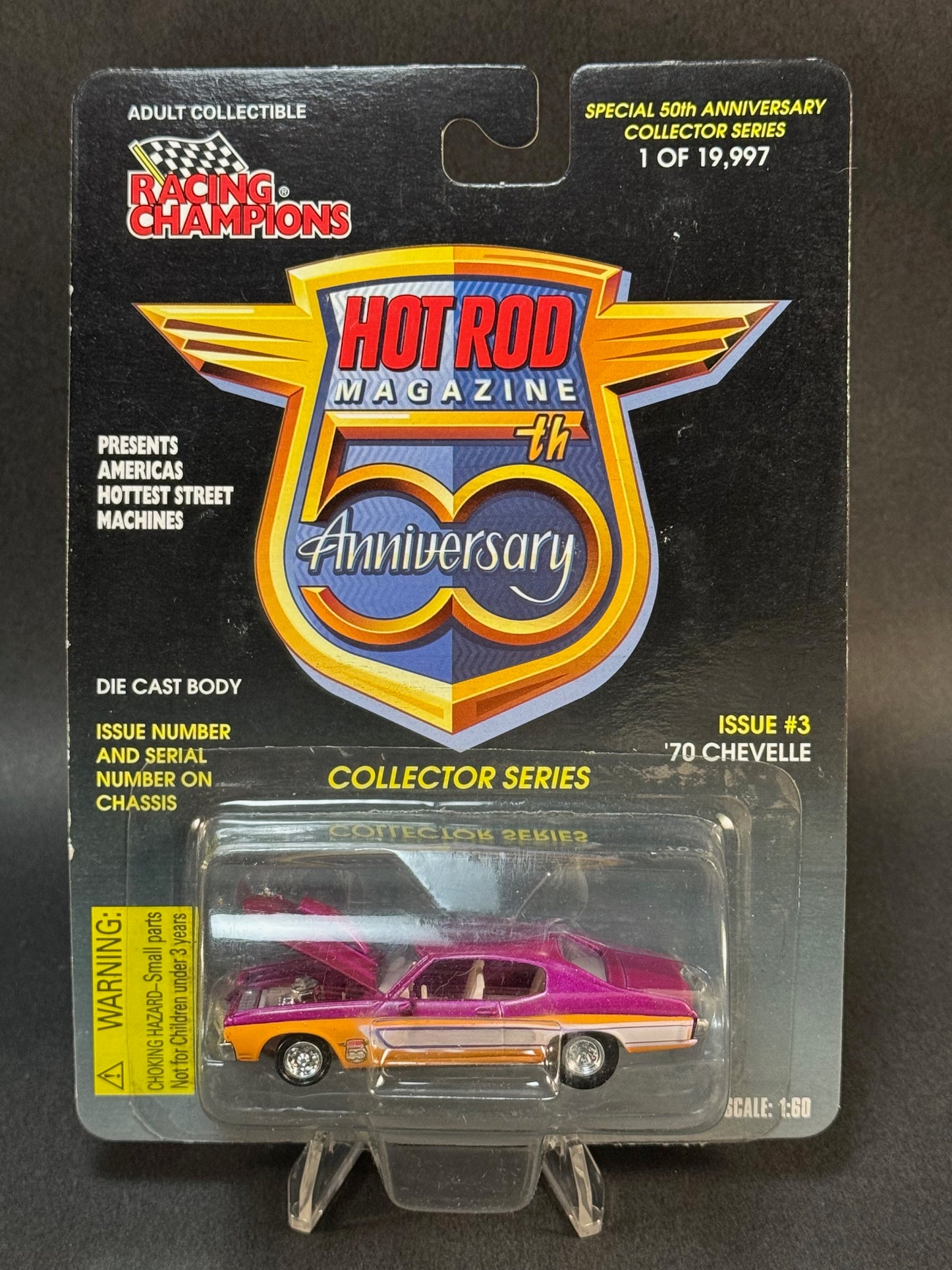 1997 Racing Champions Hot Rod Magazine 50th Anniversary Issue 3 '70 Chevelle, Pink
