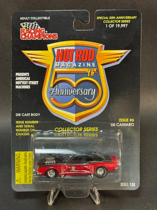 1997 Racing Champions Hot Rod Magazine 50th Anniversary Issue 6 '68 Camaro, Red and Black