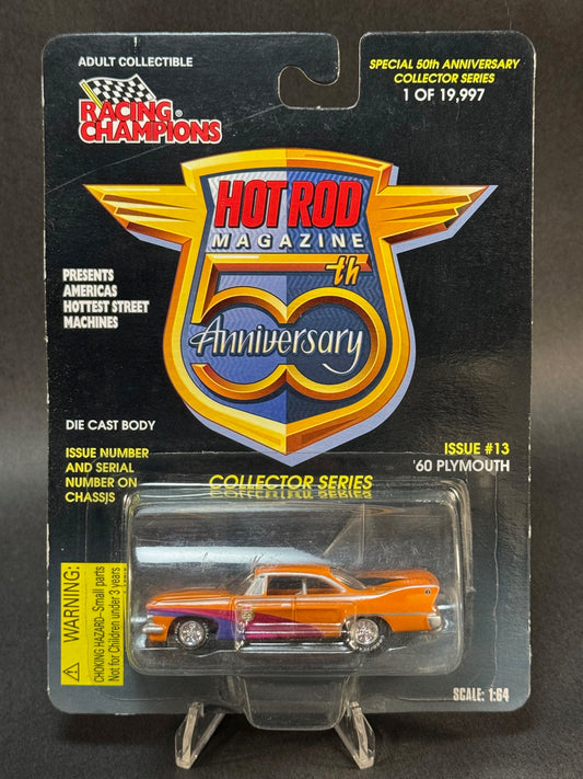 1997 Racing Champions Hot Rod Magazine 50th Anniversary Issue 13 '60 Plymouth, Orange
