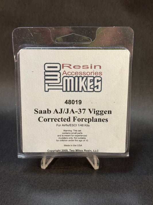 2009 Two Mikes 48019 1:48 Scale Saab AJ/JA-37 Viggen Corrected Foreplanes for ESCI/Airfix Kits