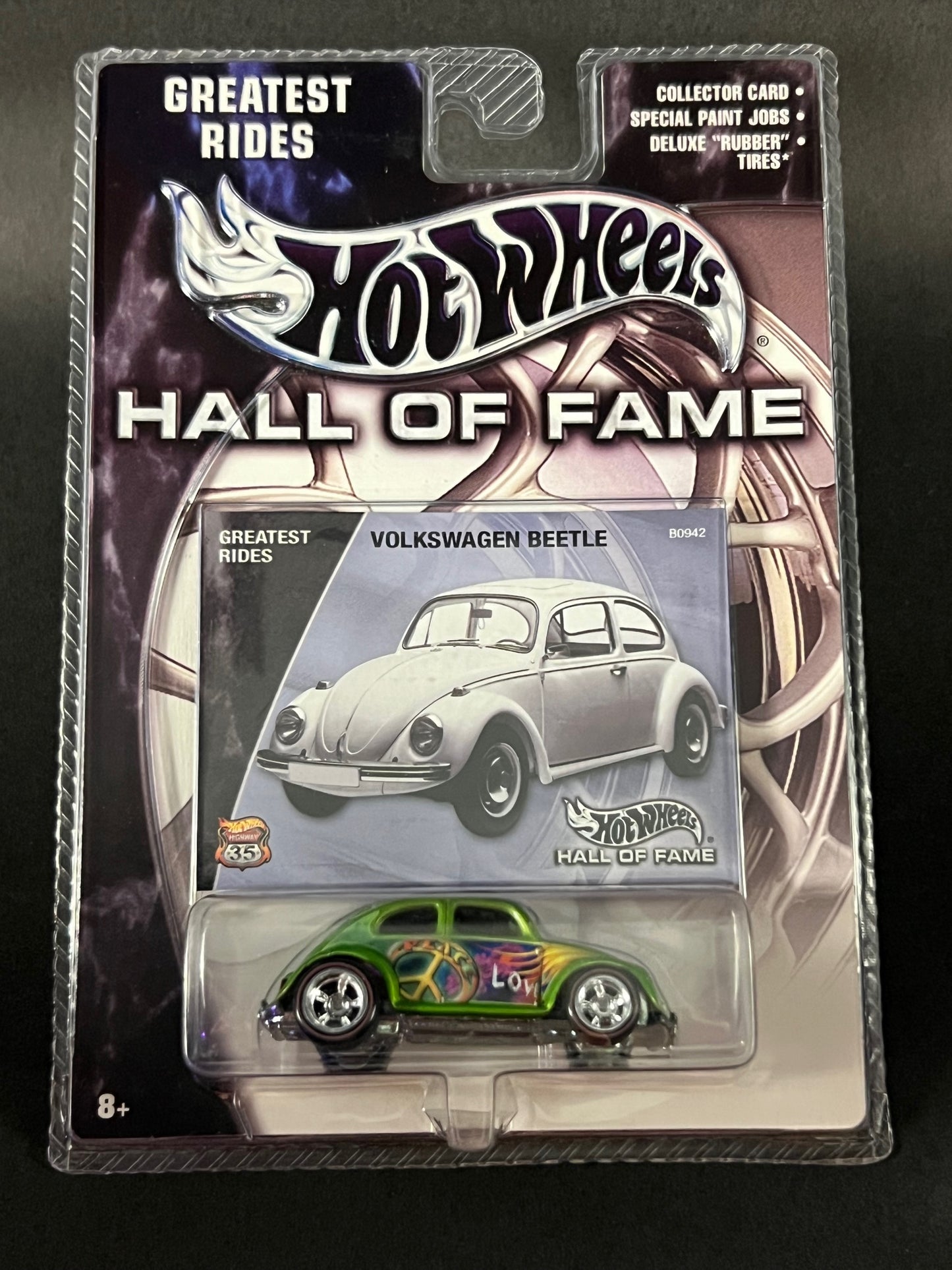 Hot Wheels 2002 Hall of Fame - Greatest Rides - Volkswagen Beetle, Green