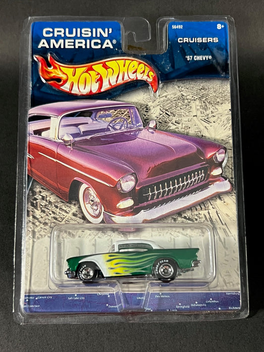 Hot Wheels 2002 Cruisin' America Cruisers '57 Chevy, Green