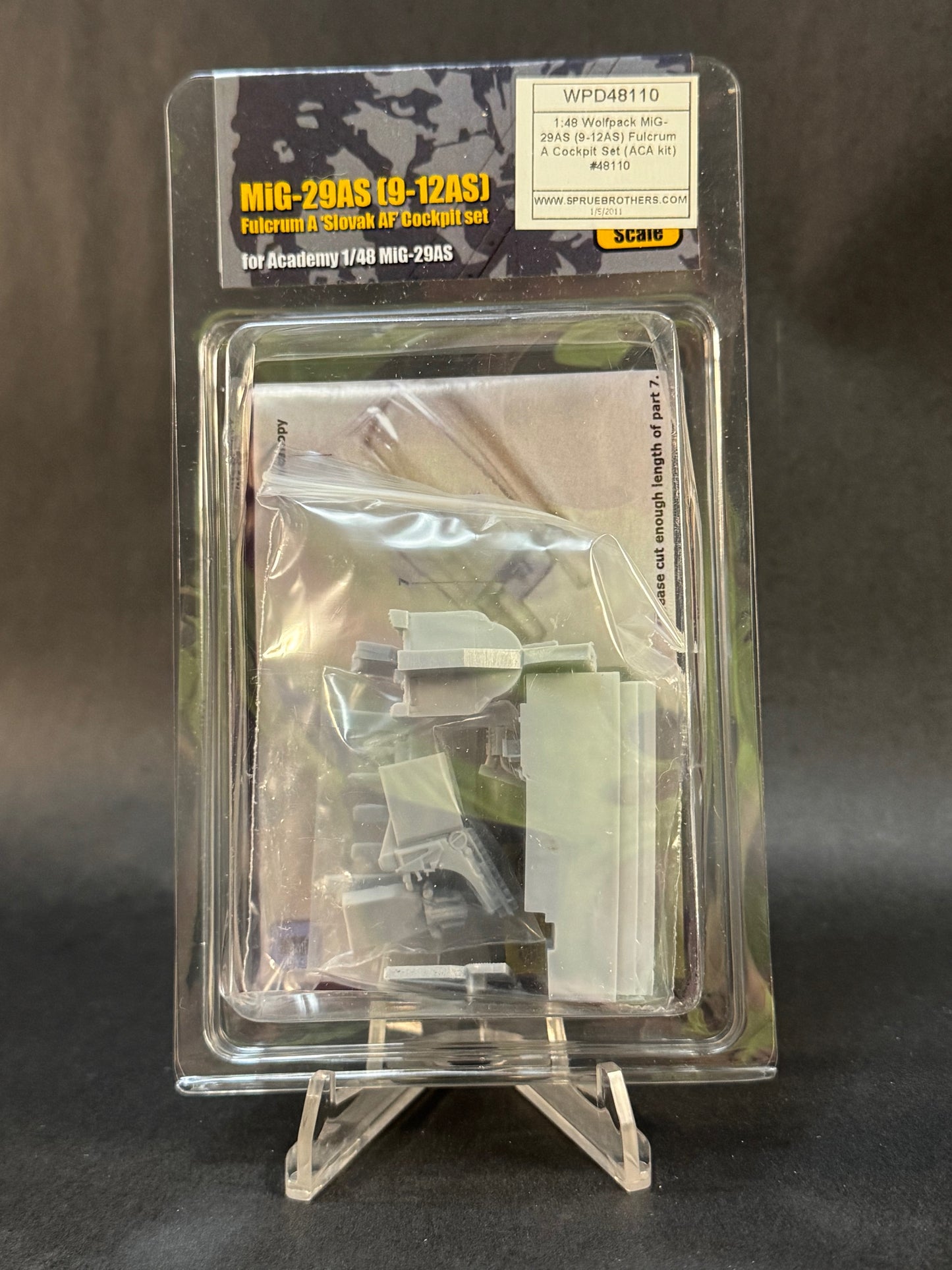 2010 Wolfpack WP48110 1:48 Scale MiG-29AS (9-12AS) Fulcrum A Cockpit Set for Academy Kit