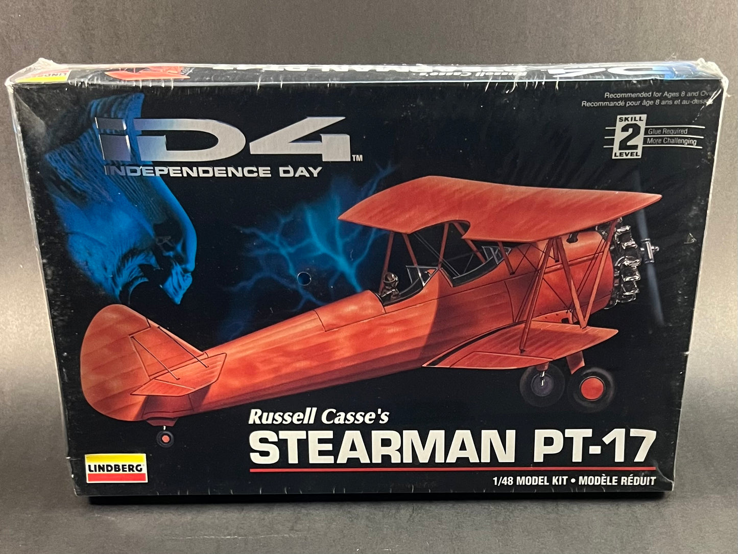 Lindberg Model Kit 77314 1:48 Scale Russell Casse's Stearman Pt-17