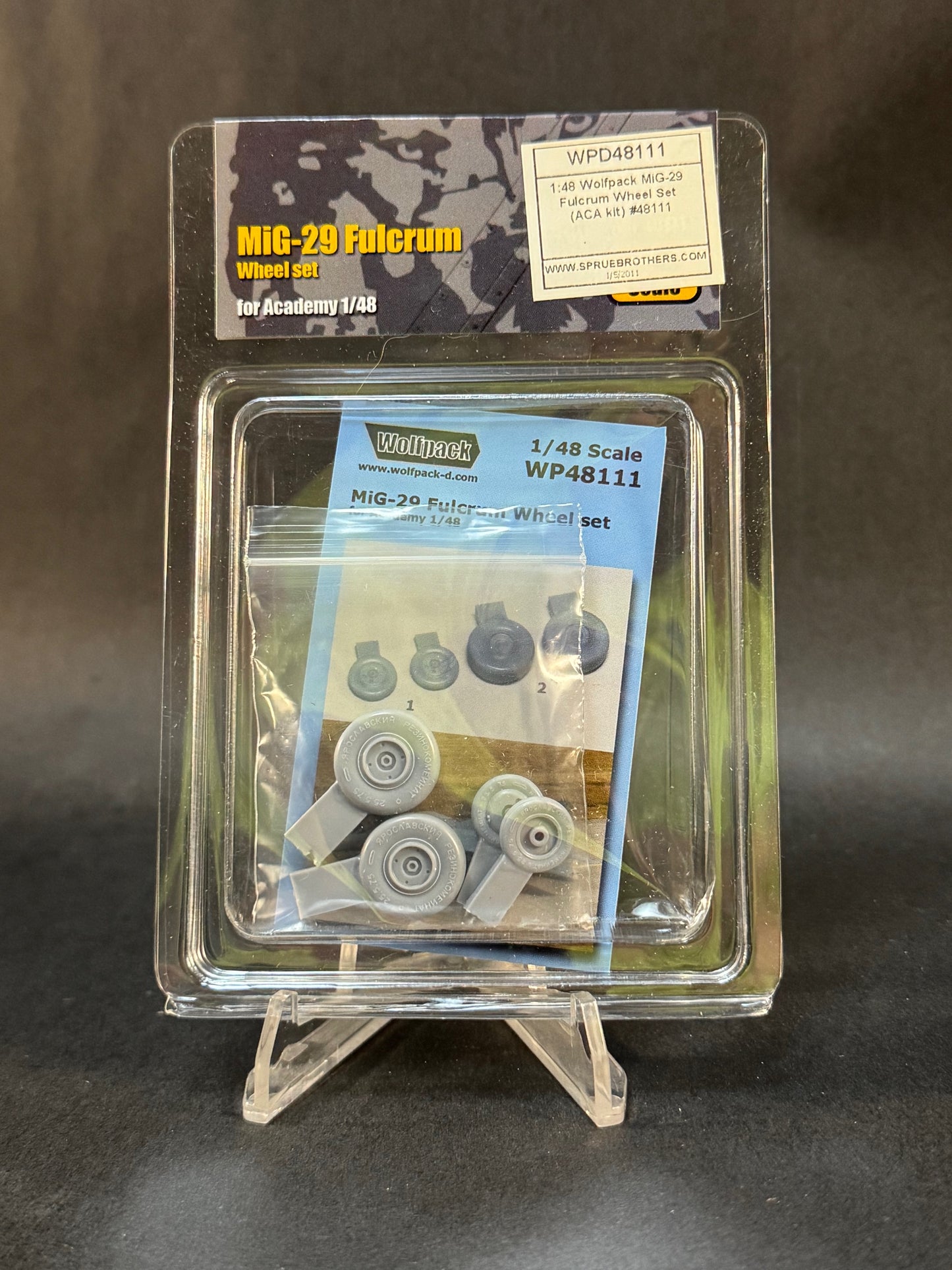 2010 Wolfpack WP48111 1:48 Scale MiG-29 Fulcrum Wheel Set for Academy Kit