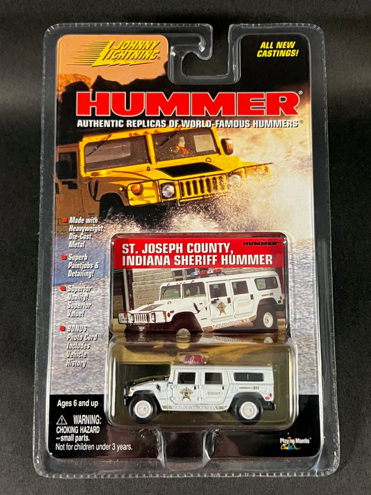 Johnny Lightning 1999 Hummer Series St. Joseph County, Indiana Sheriff Hummer, White