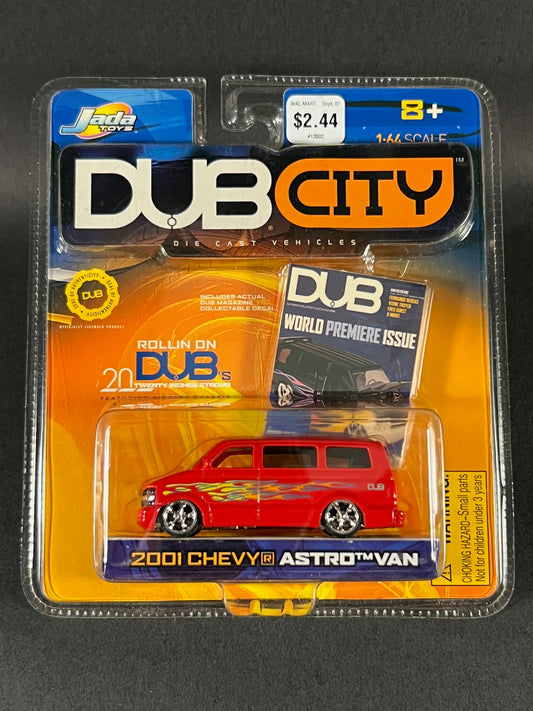 Jada Toys 2002 Dub City World Premiere Issue 2001 Chevy Astro Van, Red