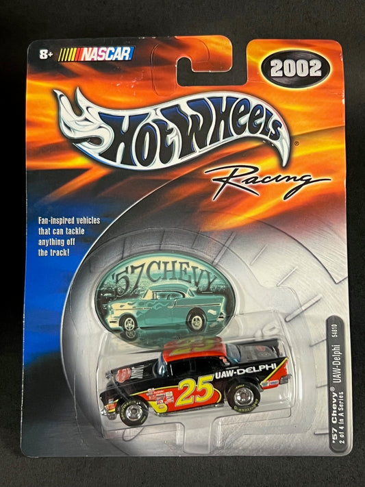 Hot Wheels Racing 2002 '57 Chevy Series #2 UAW-Delphi, Black and Red