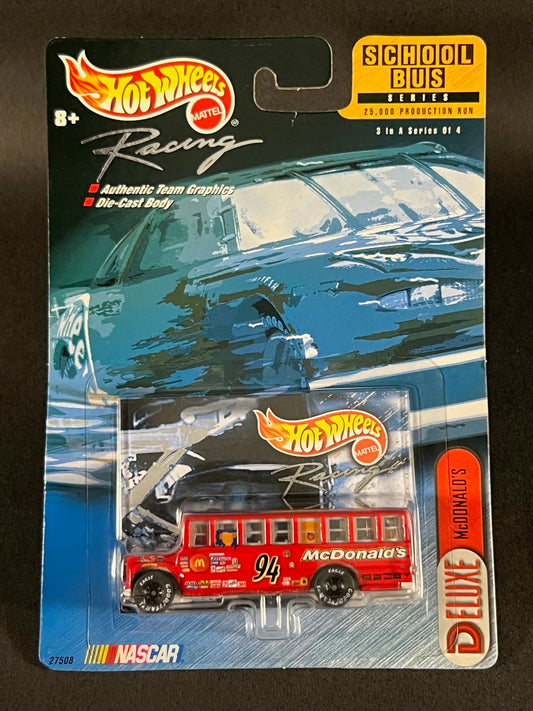 Hot Wheels Racing 1999 NASCAR School Bus Series #3 McDonald's, Red