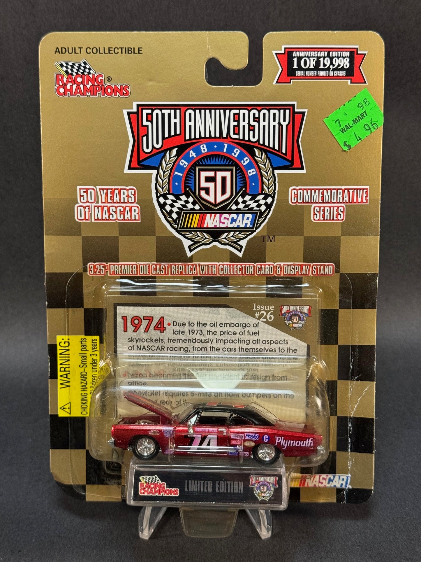 1998 Racing Champions 50 Years of NASCAR Issue #26 1974 Ronald Neal #74