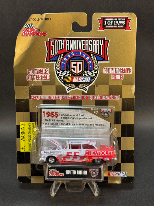 1998 Racing Champions 50 Years of NASCAR Issue #7 1955 Buck Gibson #55 *Creased Card