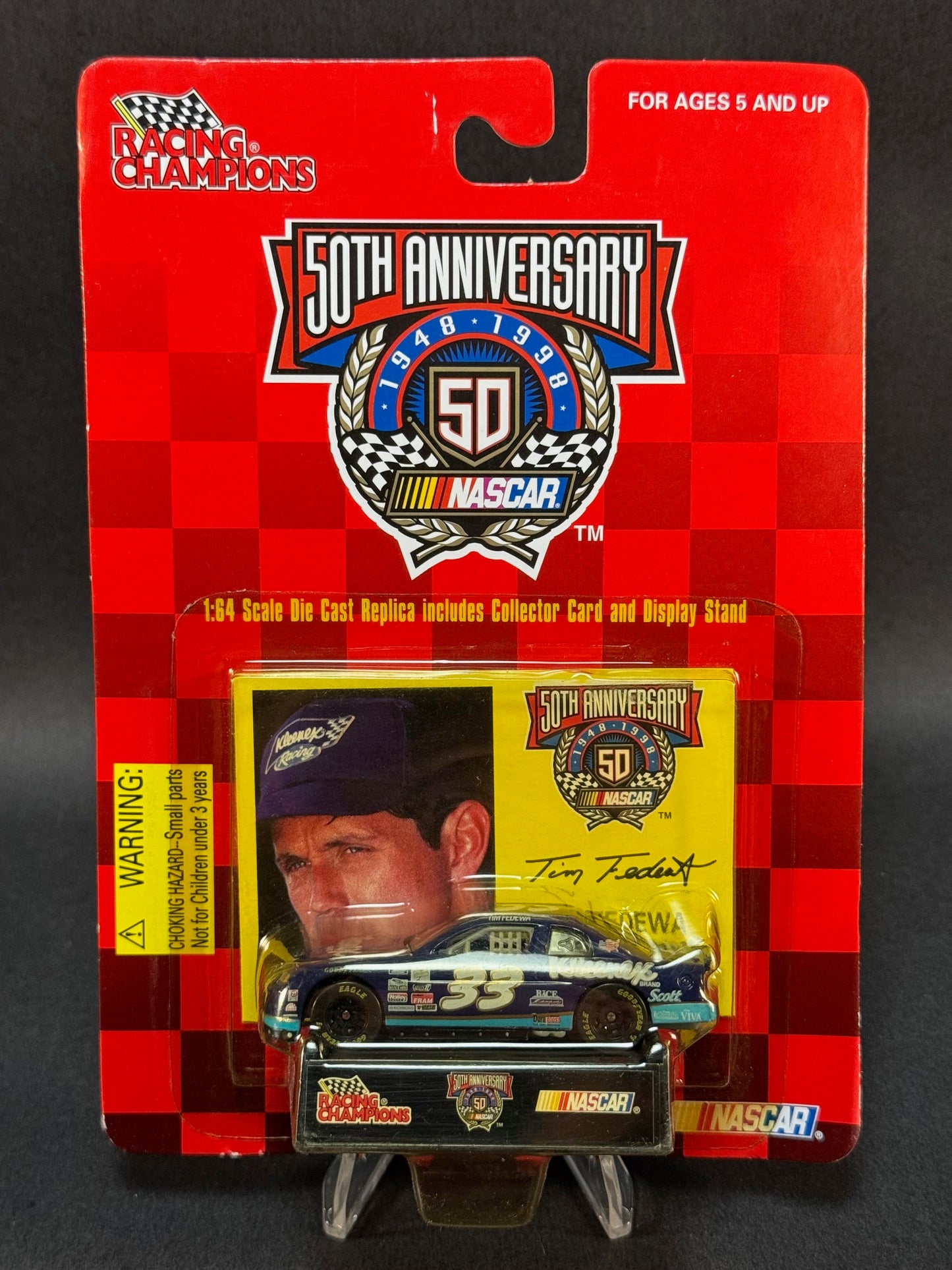 1998 Racing Champions NASCAR 50th Anniversary Kleenex Tim Fedewa #33, Blue