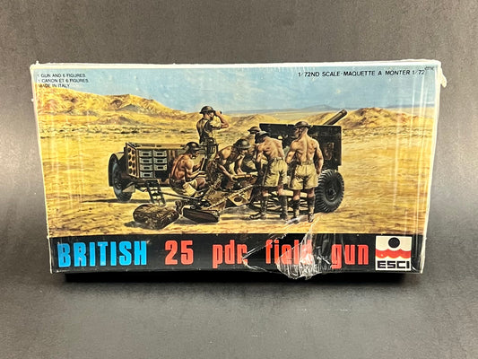 ESCI Model Kit 8045 1:72 Scale British 25 PDR. Field Gun