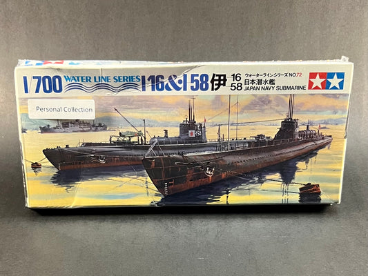 Tamiya Model Kit WLS 072 1:700 Scale I-16 & I-58 Japan Navy Submarine