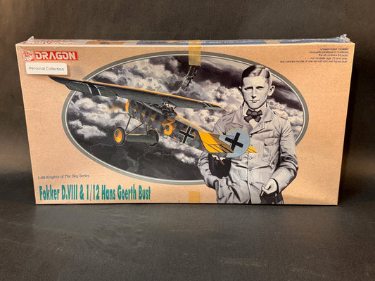 Dragon Model Kit 5909 1:48 Scale Fokker D.VIII & 1/12 Hans Goerth Bust