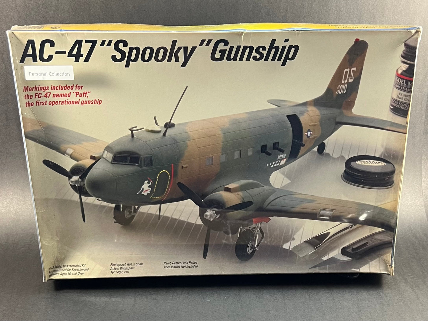 Italeri Testors Model Kit 652 1:72 Scale AC-47 "Spooky" Gunship