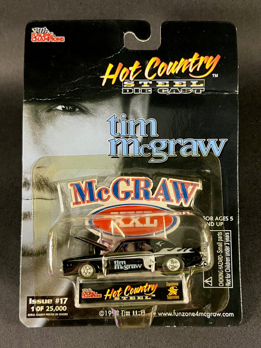 Racing Champions 1998 Hot Country Steel Issue #17 Tim McGraw, Black *Damaged Blister