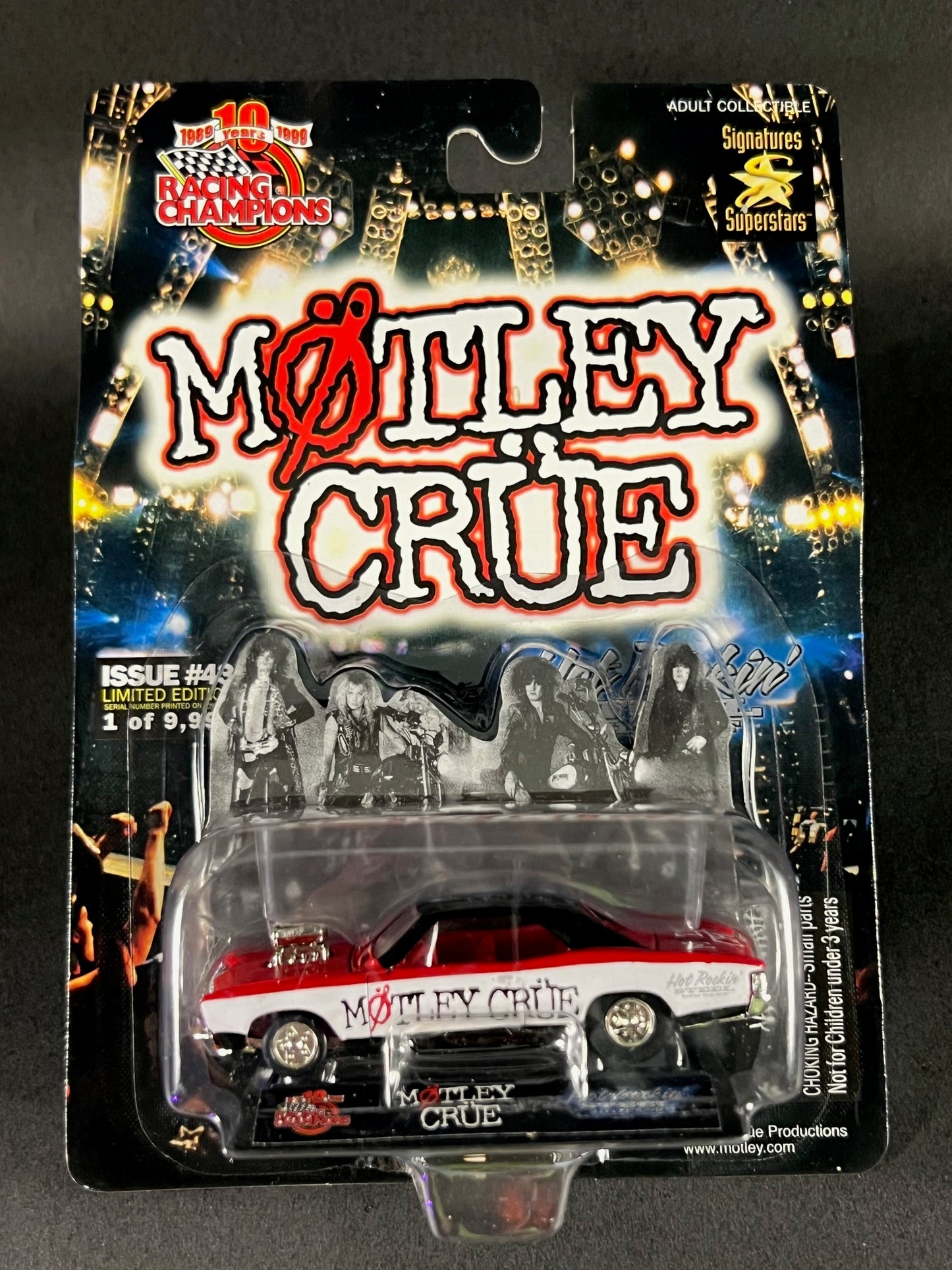 Racing Champions 1999 Hot Rockin' Steel #43 Motley Crue, Red and White