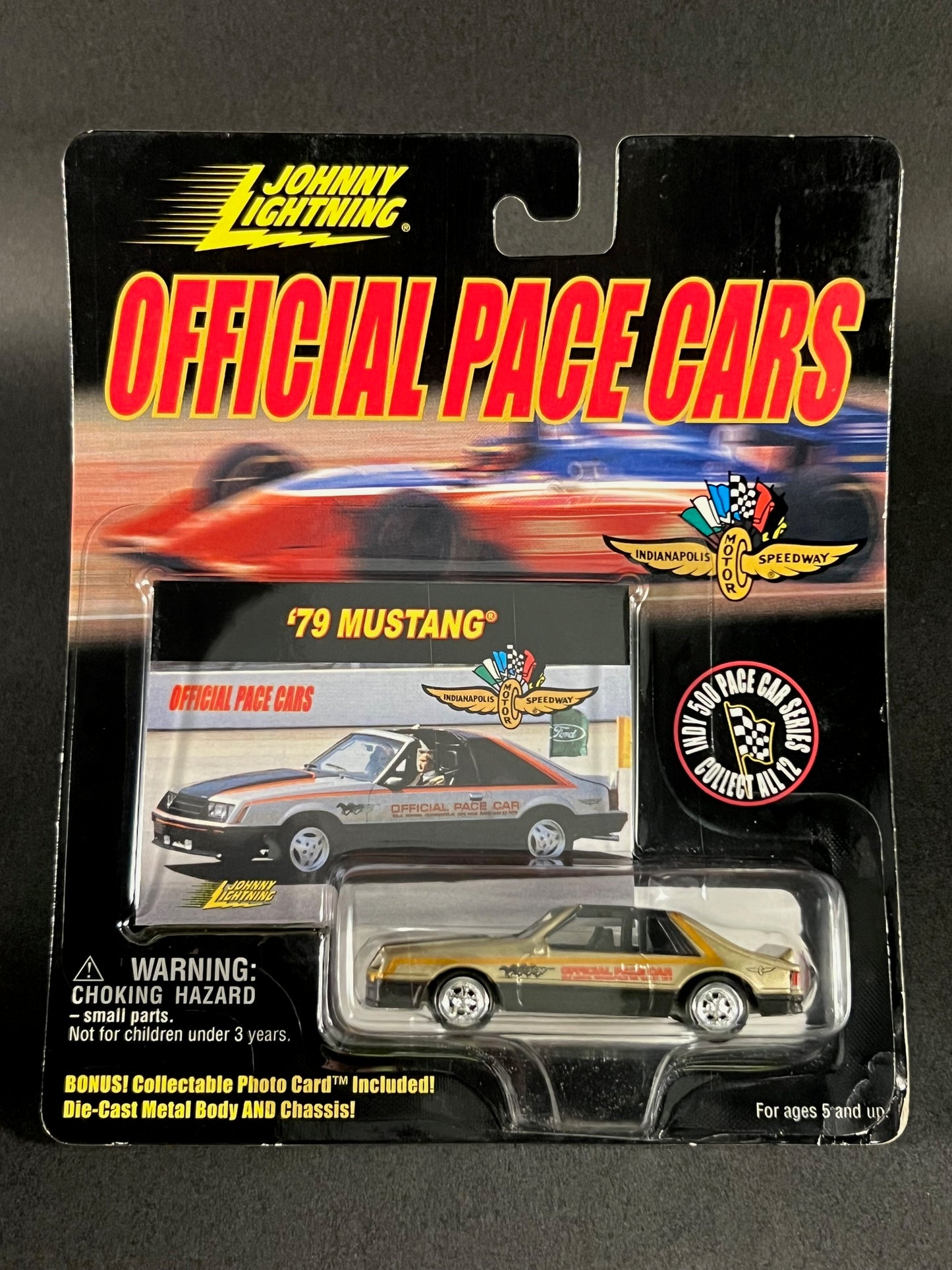 Johnny Lightning 1999 Official Pace Cars '79 Mustang, Gold and Black