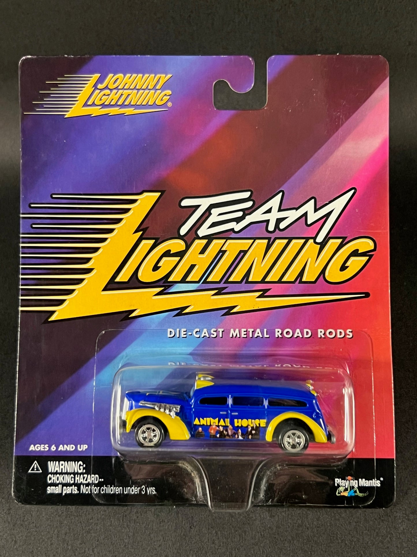 Johnny Lightning 2000 Team Lightning Animal House, Blue and Yellow