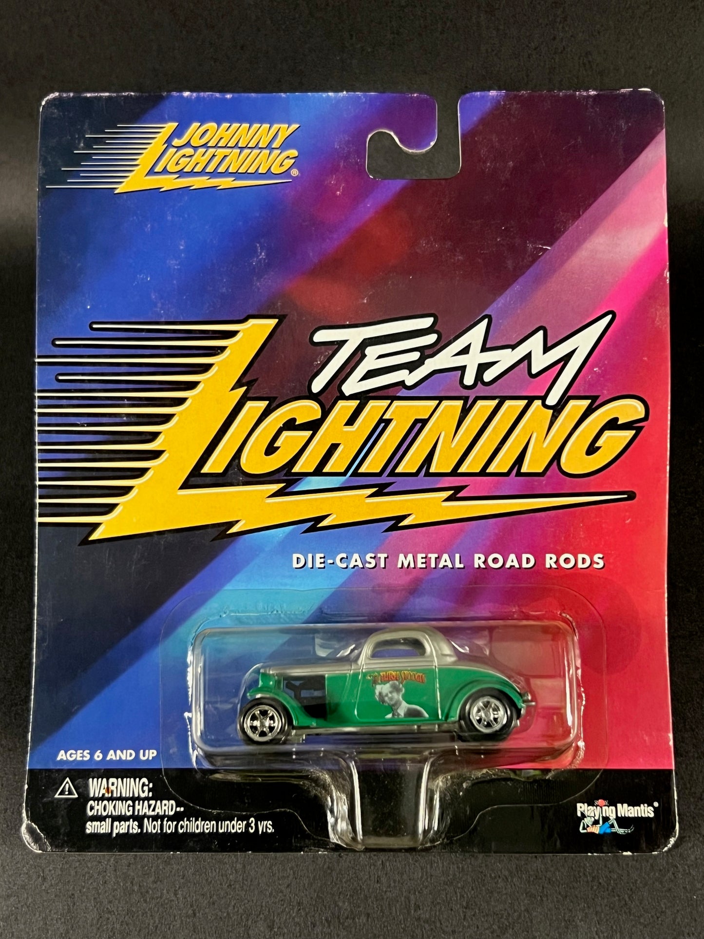 Johnny Lightning 2000 Team Lightning The Three Stooges, Green and Gold