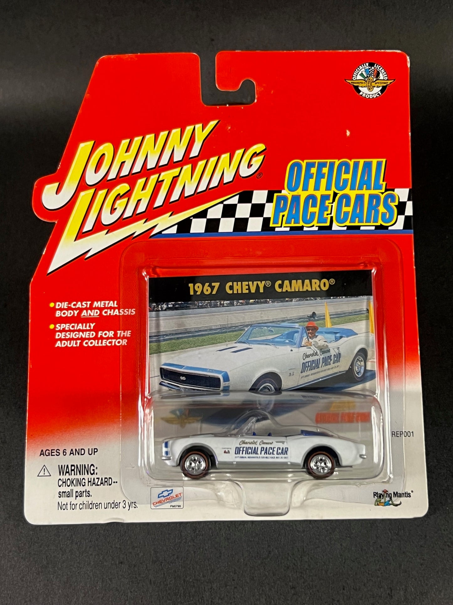 Johnny Lightning 2001 Official Pace Cars 1967 Chevy Camaro, White