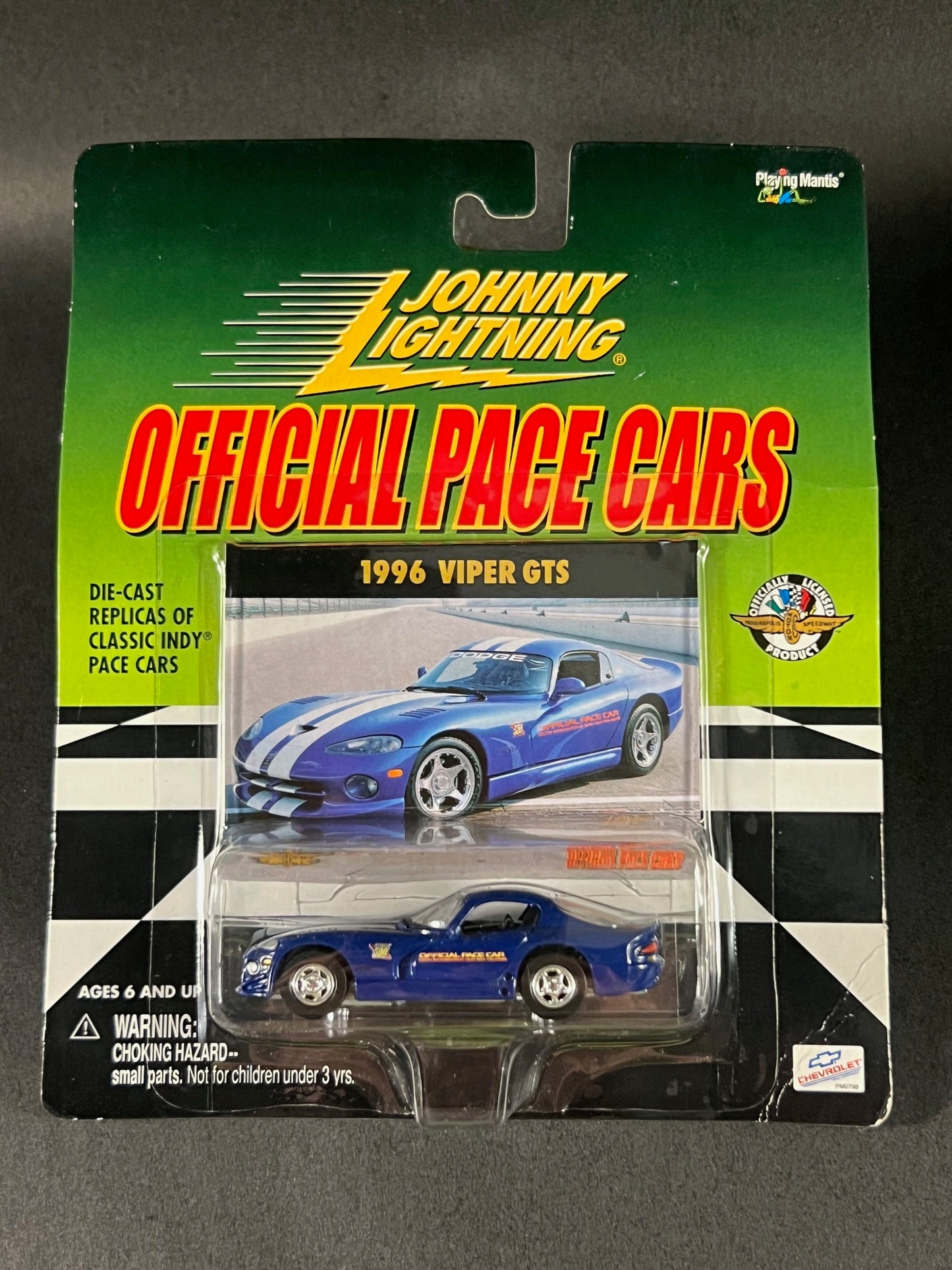 Johnny Lightning 2000 Official Pace Cars 1996 Viper GTS, Blue