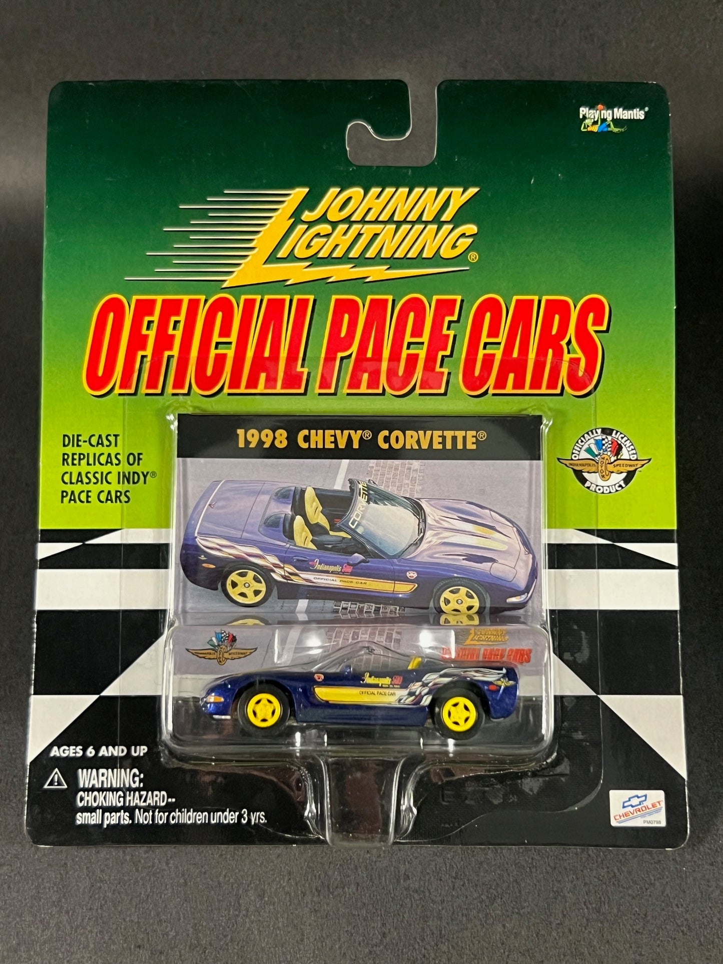 Johnny Lightning 2000 Official Pace Cars 1998 Chevy Corvette, Blue