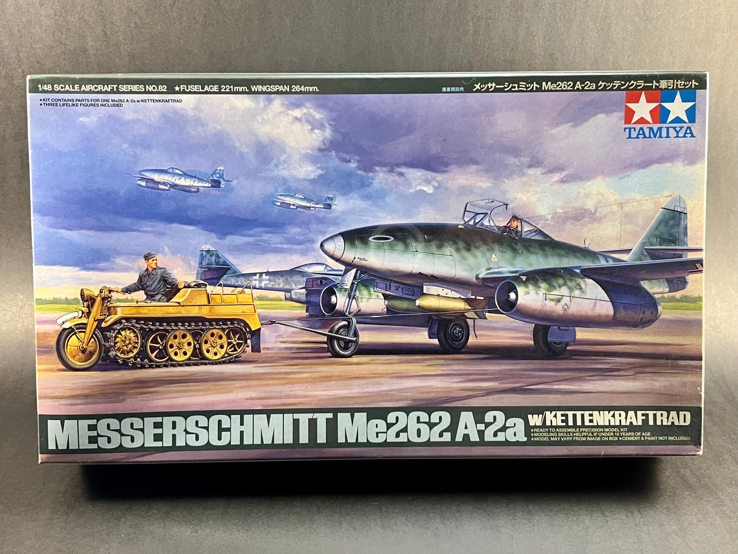 Tamiya Model Kit 61082 1:48 Scale Messerschmitt Me262 A-2a w/Kettenkraftrad